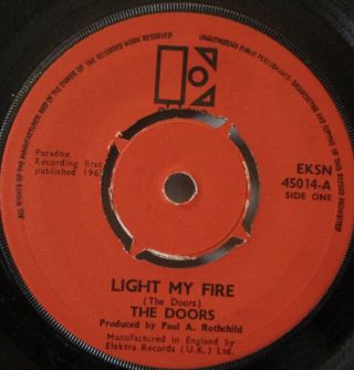 The Doors - Light My Fire 7 " Single