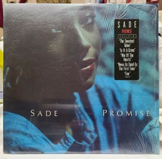 Sade: Promise 1985 Vinyl Lp Portrait Cbs Records 40263 In Shrink W/ Hype Sticker