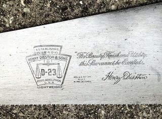 Henry Disston & Sons D - 23 Lightweight Cross - Cut Hand Saw 26 