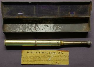 Vintage National Mfg.  Johnson & Tainters 1869 Automatic Boring Tool Case
