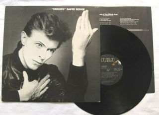 David Bowie ‎– Heroes - Orig 1977 Rca Lp Afl1 - 2522 Insert Sterling 1st Press Vg,