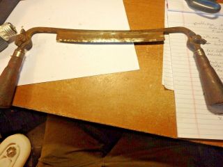 Uuu - Vintage Draw Knife 9 " Marked P S & W - Good Woo Folding Handles