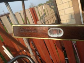 Vintage American Level Mfg.  Co Wood Brass Trim Made In Michigan 48 " Long Levels