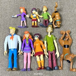 9x Scooby - Doo Mystery Mates Solving Crew Gang Daphne Fred 5  & 2.  5  Figure Toy