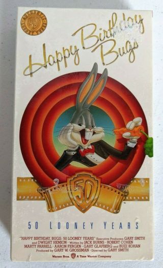 Authentic Looney Tunes Happy Birthday Bugs Bunny 50 Years Vhs Never Open