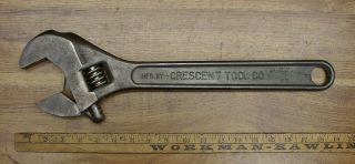 Old Tools,  Vintage Crescent Tool Co 18 " Adjustable Wrench,  Made In Usa,  Xlint