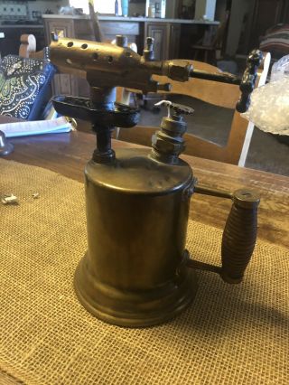 Antique Copper/brass Blow Torch By Shapleigh Hardware Co.  Unique And Rare Torch