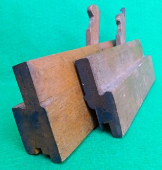 Pair Wooden 3/4 " Tongue & Groove Molding Planes J.  W.  Gibbs