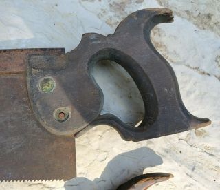 Three (3) Antique English Back Saws - Moulson,  Halsted,  Thompson Griffin Beilby 3