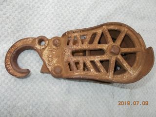 Antique Myers Cast Iron Pulley