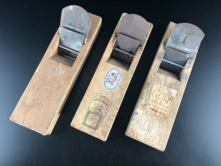 Japanese Carpenter Tool Kanna Hand Plane Shave Woodworking Diy 3 - Piece Set/ I01