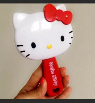 Auth Hello Kitty Face Die Cut Hair Brush Sanrio Japan