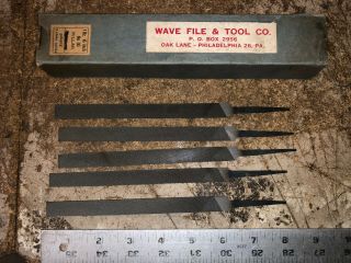 Machinist Tool Lathe Mill Wave File & Tool Co Pillar No 0 Files 6 "