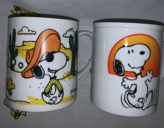 Peanuts Snoopy Vintage Ceramic Cups No Flaws