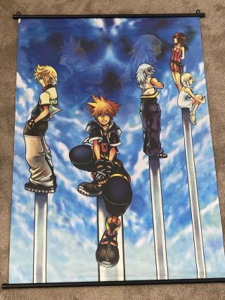 Kingdom Hearts Sora Kairi Riku Namine Roxas Wall Scroll Poster Fabric 32x43”