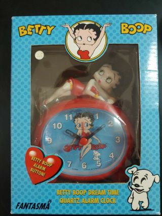 1995 Betty Boop Alarm Clock Quartz By Fantasma,  Nib