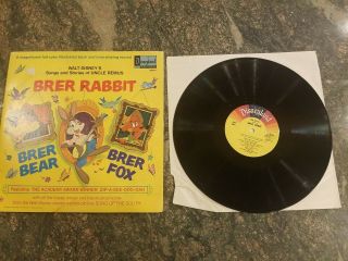 Walt Disney’s Brer Rabbit Uncle Remus Songs Of South 1970 Record Lp 3907