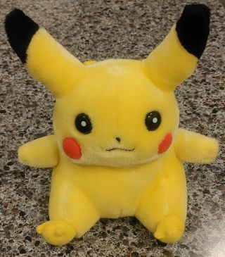 1998 Pokemon Pikachu Nintendo Soft Plush Stuffed Doll Animal Rare