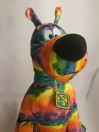 Large 18 " Stuffed Tie Dye Scooby - Doo Toy / Doll / Figure By Toy Factory
