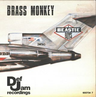 Beastie Boys Brass Monkey 7 " Nl [38 - 07020] Holland Release.  Vinyl M - Sleeve Vg