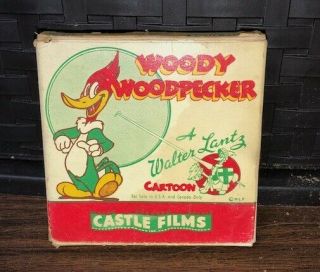 Vintage Castle Films Walter Lantz Woody Woodpecker 16mm Film Reel