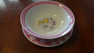 Looney Tunes Tweety Bird Set Of Dishes.  One Plate One Bowl.  Gibson.