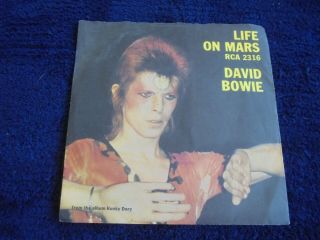 David Bowie - Life On Mars 1973 Uk 45 Rca Victor With Picture Sleeve