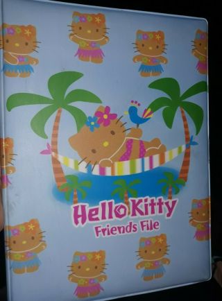 Hello Kitty Friends File Sanrio Folder Notebook With Stickers 2010 Tropical Luau