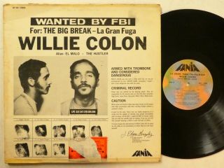 Willie Colon La Gran Fuga The Big Break Lp Fania Sterling Latin Salsa 5727