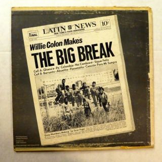 WILLIE COLON La Gran Fuga the Big Break LP Fania STERLING Latin Salsa 5727 3