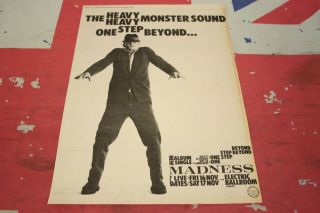 Madness 2 Tone " One Step Beyond " And Live In London 1979 Orig Nme Advert/poster