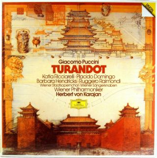 3 Lp Box Dgg Digital 1982 Puccini Turandot Karajan Domingo 2741 013 Nm/nm -