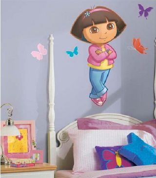 Dora The Explorer Figure Giant Peel And Stick Wall Sticker Decal