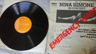 Nina Simone In Concert Emergency Ward 1972 Rca Sf 8304 (lsp 4757)