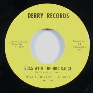 Davis & Jones & The Fenders " Boss With The Hot Sauce " R&b Soul 45 Derry Mp3