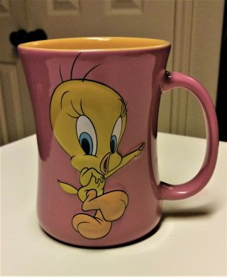 Pink Looney Tunes Tweety Bird Mug 3d Ceramic Coffee Cup By Xpress For Warner Bro