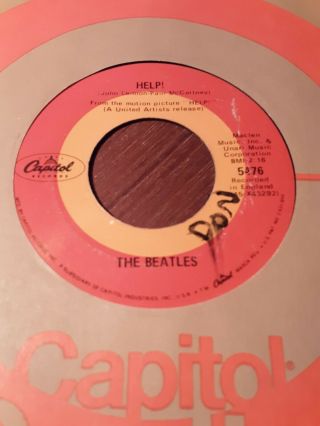 The Beatles 45 Record Capitol Target Dome - Help / I 