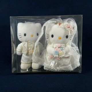 Old Sanrio Hello Kitty & Dear Daniel Plush Doll Wedding Japan Collectible 2001