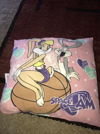Vintage 1996 Space Jam Lola The Bunny Pillow Rare Looney Tunes Warner Bros