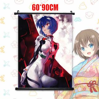 Anime Neon Genesis Evangelion Eva Ayanami Rei Poster Wall Scroll 60 90cm V3