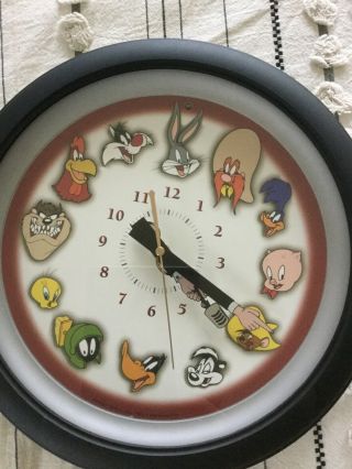 Vintage Warner Bros.  Looney Tunes Talking Wall Clock Cartoons 1999