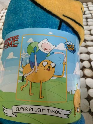 Adventure Time Finn Jake Cartoon Network Plush Fleece Blanket Throw 2