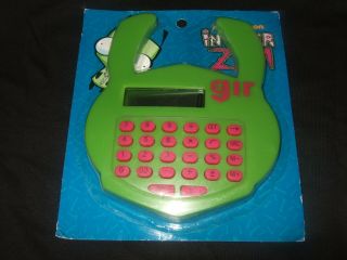 Nickelodeon Invader Zim Gir Alien Green Dog 2011 Calculator Rare Collectors