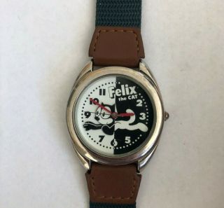 Felix The Cat Watch,  Fossil Limited Edition Of 10 K Made Li - 1437,  Brown Band