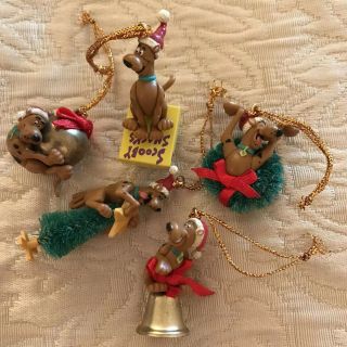 Scooby Doo,  Where Are You? Miniature Christmas Ornaments,  Vintage 1999,  Set Of 5