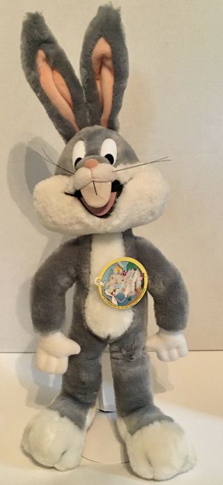 Bugs Bunny Plush 1991 Warner Bros 20” Mighty Star Stuffed Animal Tags