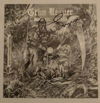 Grim Reaper - Rock You To Hell 7 " Vinyl Signed By Steve Grimmett