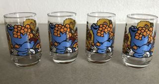 Vintage Sesame Street Glasses Set Of 4