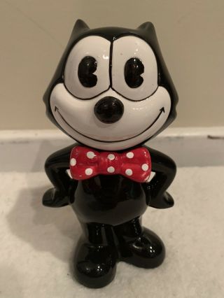 Vintage And Rare 1989 Felix The Cat Ceramic Coin Bank Three Cheers Applause 2