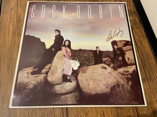 Cock Robin: 1985 Debut Cbs Album Signed By X 3 And Rare